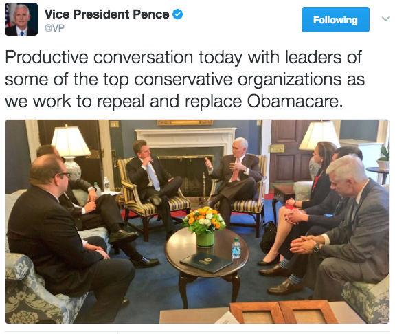 DeMint next to Vice President