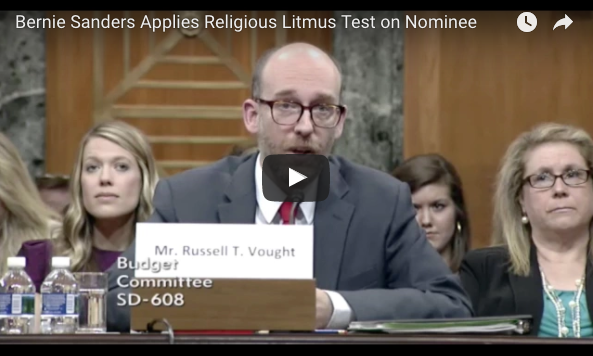 Bernie Sanders applies religious litmus test on nominee