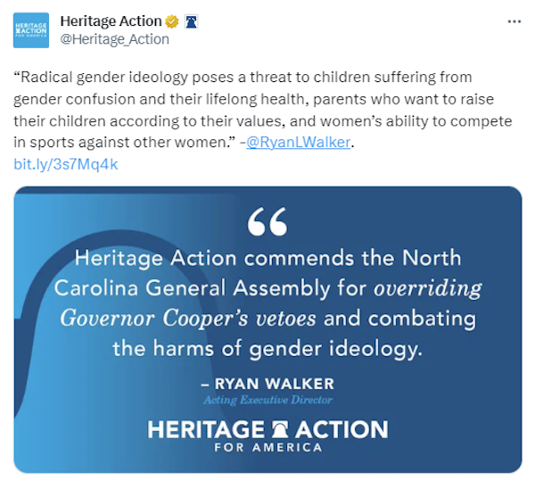 North Carolina General Assembly Returns Rights to Women, Children, and Parents by Overriding Governor Cooper’s Vetoes