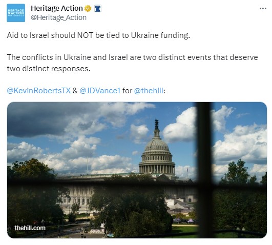 Tweet - Israel and Ukraine Aid.jpg