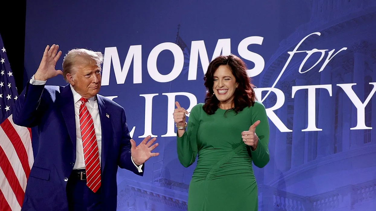 EVP Tiffany Justice and President Trump at a Moms for Liberty event before the 2024 election. Source: Getty